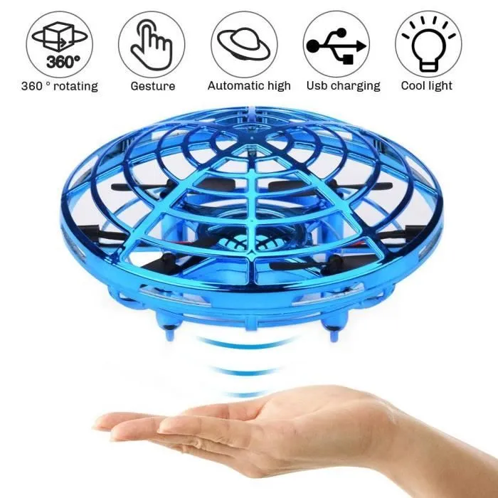 UFO Flying balloon Anti-Gravity games Manual control Helicopter Blue