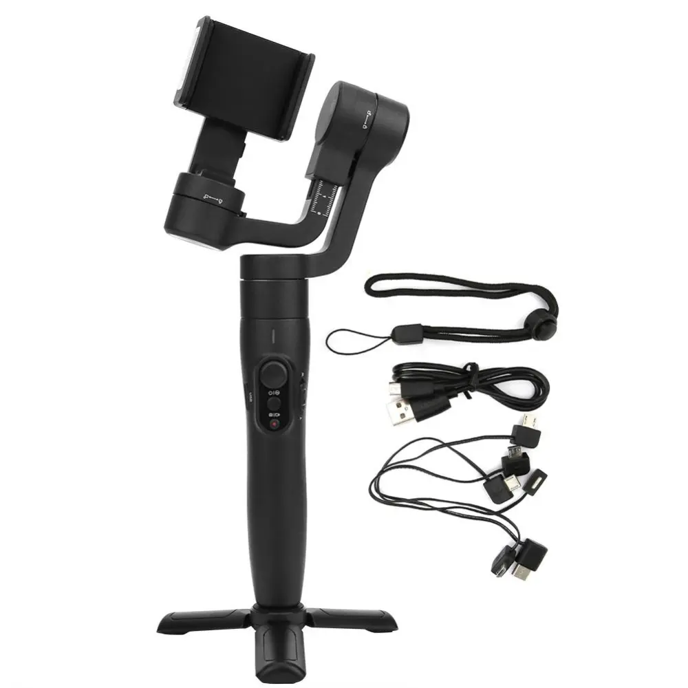 Handheld Portable 3 Axis Gimbal Stabilizer Extension Selfie Stick Professional Photography Kit Accessory for Mobile Phone