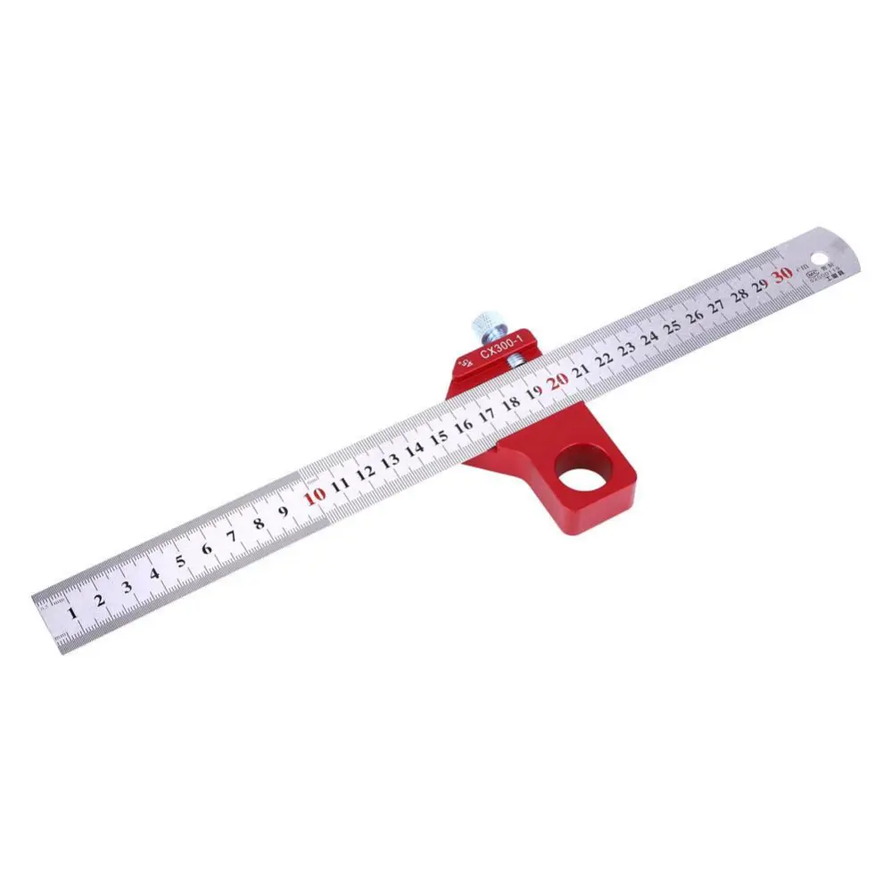 CX300-1 Woodworking Square Ruler / Scriber Hardware Measuring Tool for Height / Angle