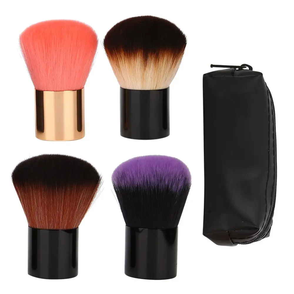 Portable Makeup Brush Face Blush Powder Brush Women Beauty Tools with Storage Bag