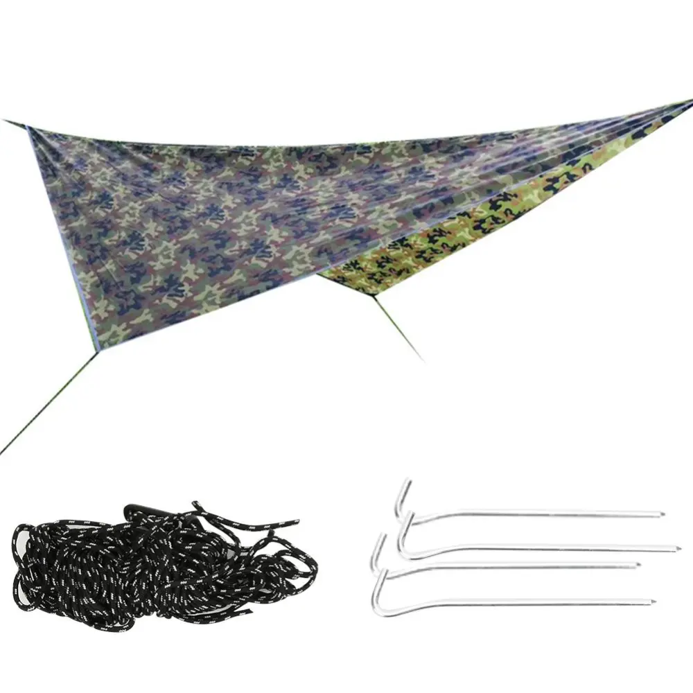 210T Polyester Camouflage Outdoor Square Waterproof Sun-proof Multifunction Camping Ground Mat Tent Awning