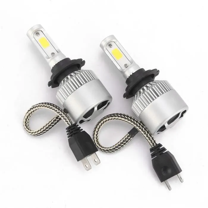 2 x H7 LED Headlight Conversion Kit COB Bulb 110W 30000LM White High Power 6000K