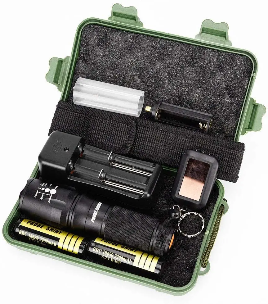 Super Bright Flashlight Set Super Bright High Lumen XML T6 LED Flashlights Portable Outdoor Wat