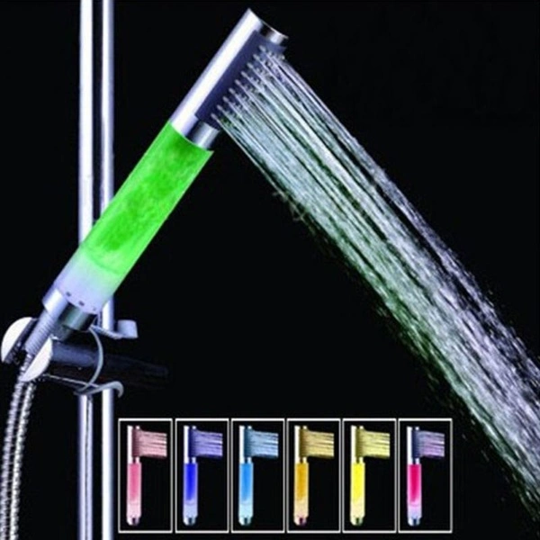 7 Color Change LED Light Shower Head Temperature Sensor Control Sprinkler Head