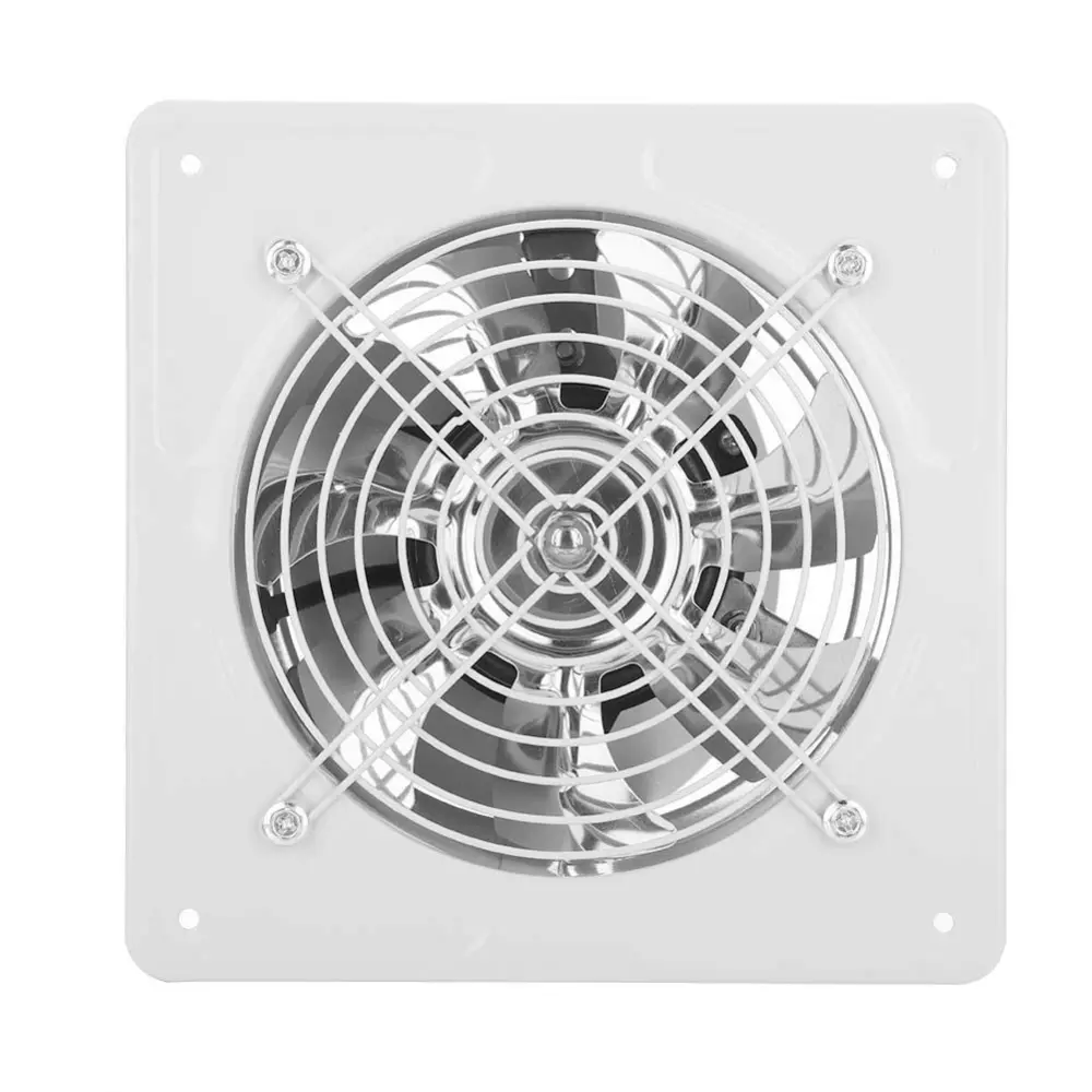 40W 220V Wall Mounted Exhaust Fan Low Noise Home Bathroom Kitchen Garage Ventilation (White)