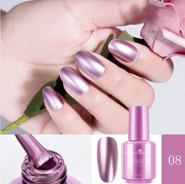 Fashion 12 Color Gorgeous Mirror Effect Nail Polish Magic Metal Paint Nail Polish (Gold)