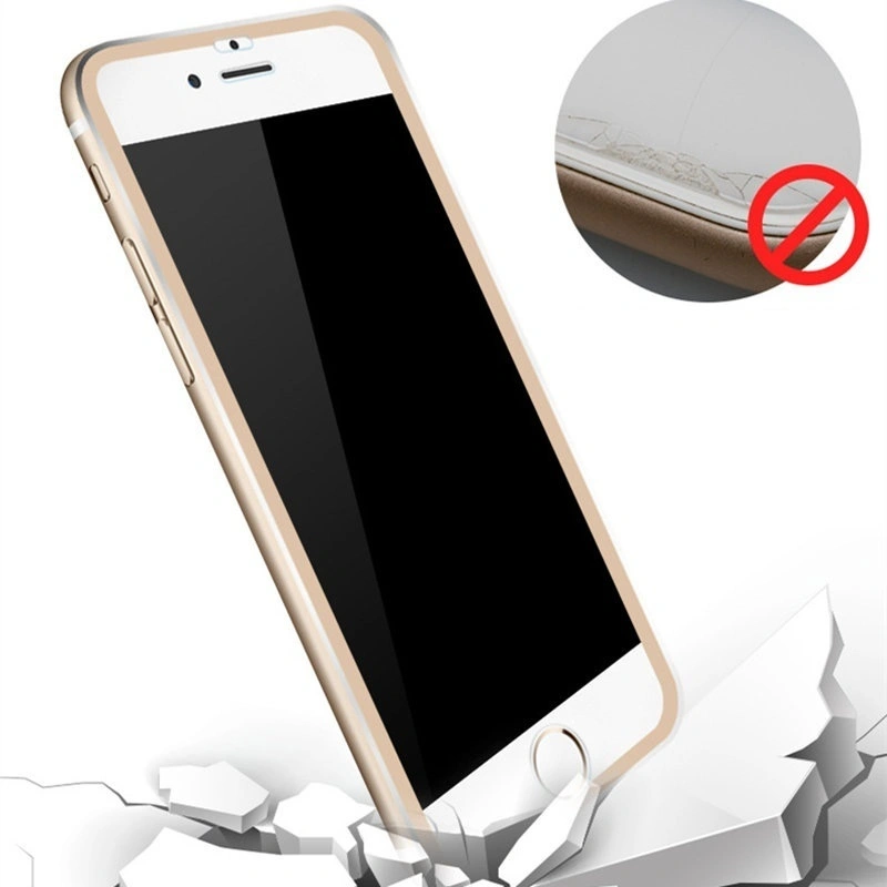 Aluminum Alloy Full Screen Coverage Tempered Glass Phone Screen Protector for Iphone 7 (Silver)