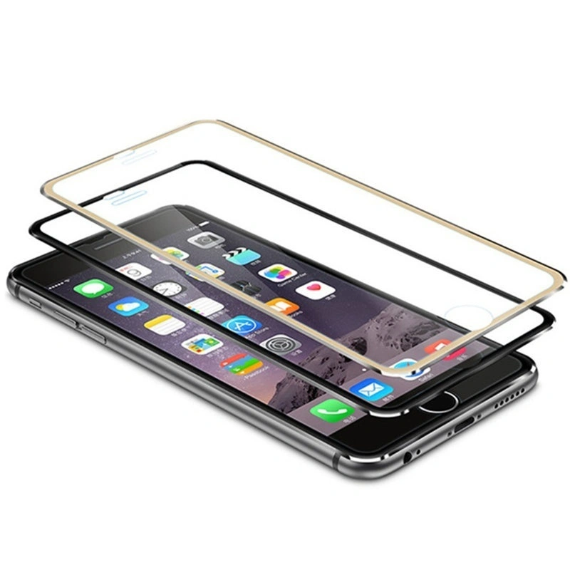 Aluminum Alloy Full Screen Coverage Tempered Glass Screen Protector for Iphone 6/6S (Silver)
