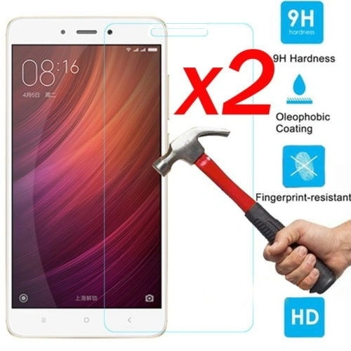 2Pcs 9H+ Premium Tempered Glass Screen Protectors For Xiaomi Redmi Note 4