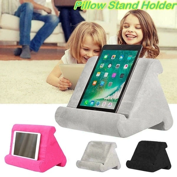 Multi-Angle Pillow Lap Foam Tablet Cushion Holder Support Sofa Reading Stand (Rose Red)