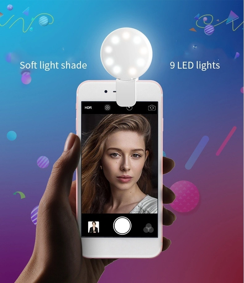 Universal Selflife Lamp Phone Clip Selfie Photography Ring Flash