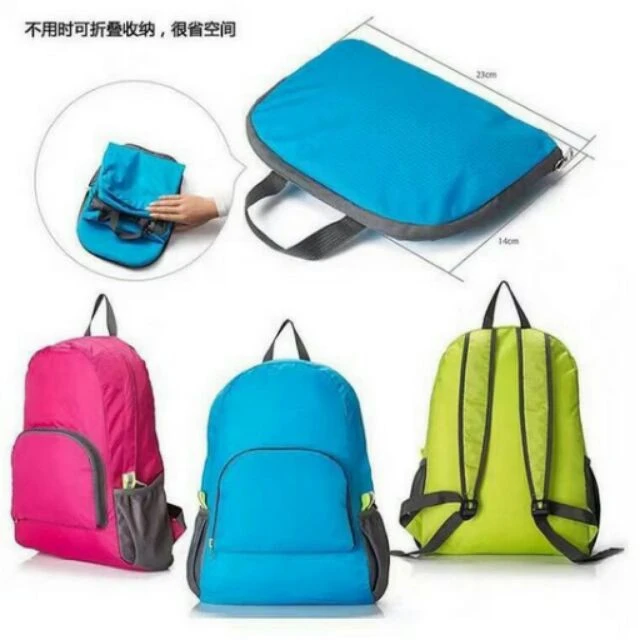 Fashion Backpack Fashionable Folding Waterproof Backpack Large Capacity (Black)