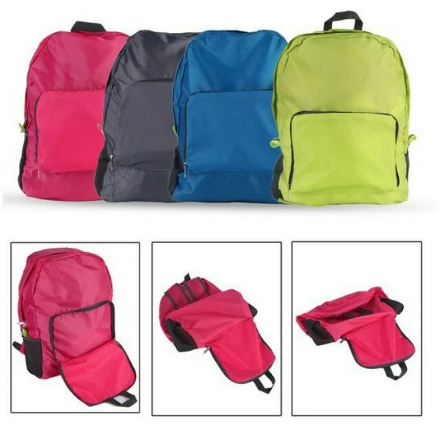 Fashion Backpack Fashionable Folding Waterproof Backpack Large Capacity (Black)