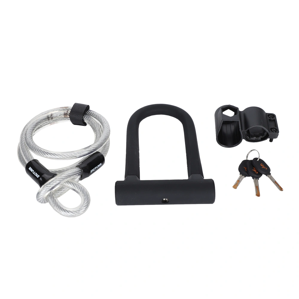 Anti-theft padlock for mountain bike with cable 3 keys