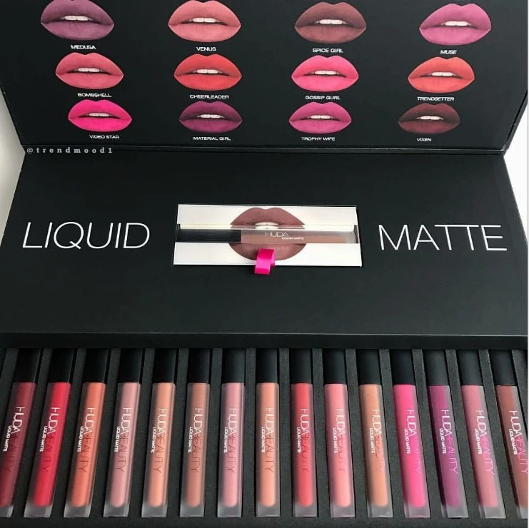 Hudabeauty 16pcs/set Christmas Kit Liquid Matte Lipsticks LIMITED EDITION