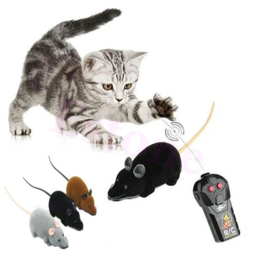 Remote Control RC Rat Mouse Wireless For Cat Dog Pet Toy Novelty Gift Funny (Brown)