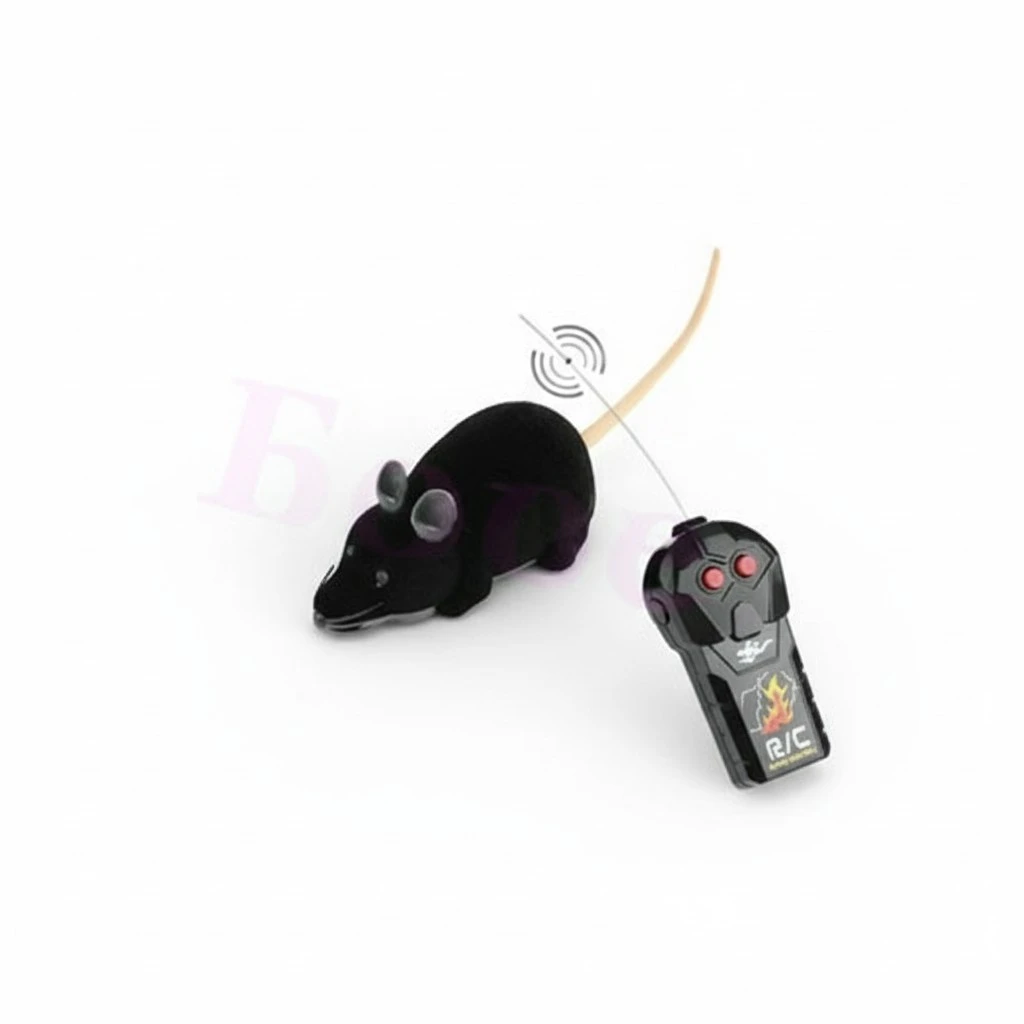 Remote Control RC Rat Mouse Wireless For Cat Dog Pet Toy Novelty Gift Funny (Brown)