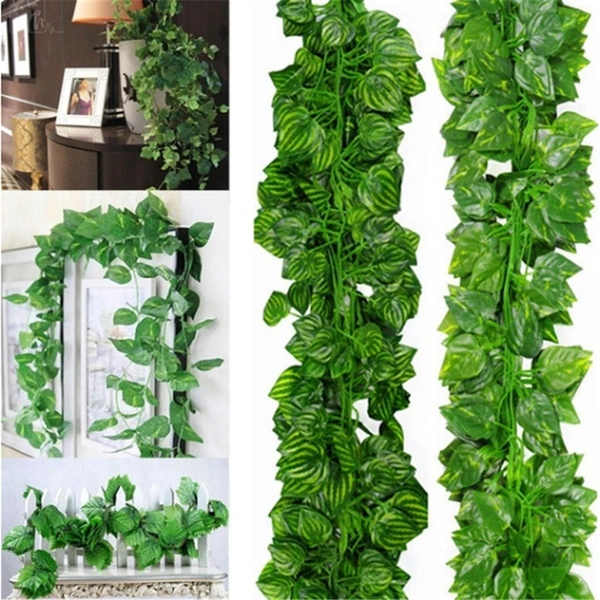 Artificial Ivy Leaf Garland Green Plant Silk Vine Foliage Home Garden Decor (4#)