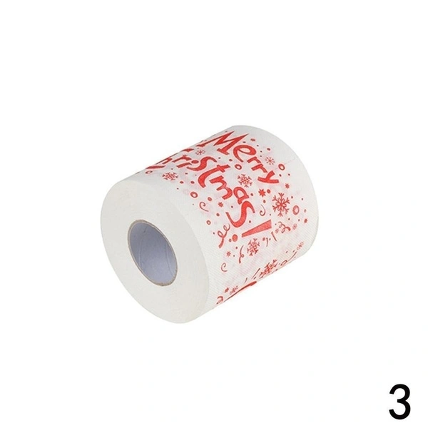 5 Types Home Santa Claus Bath Toilet Paper Christmas Supplies Xmas Decor Tissue Roll (#3)