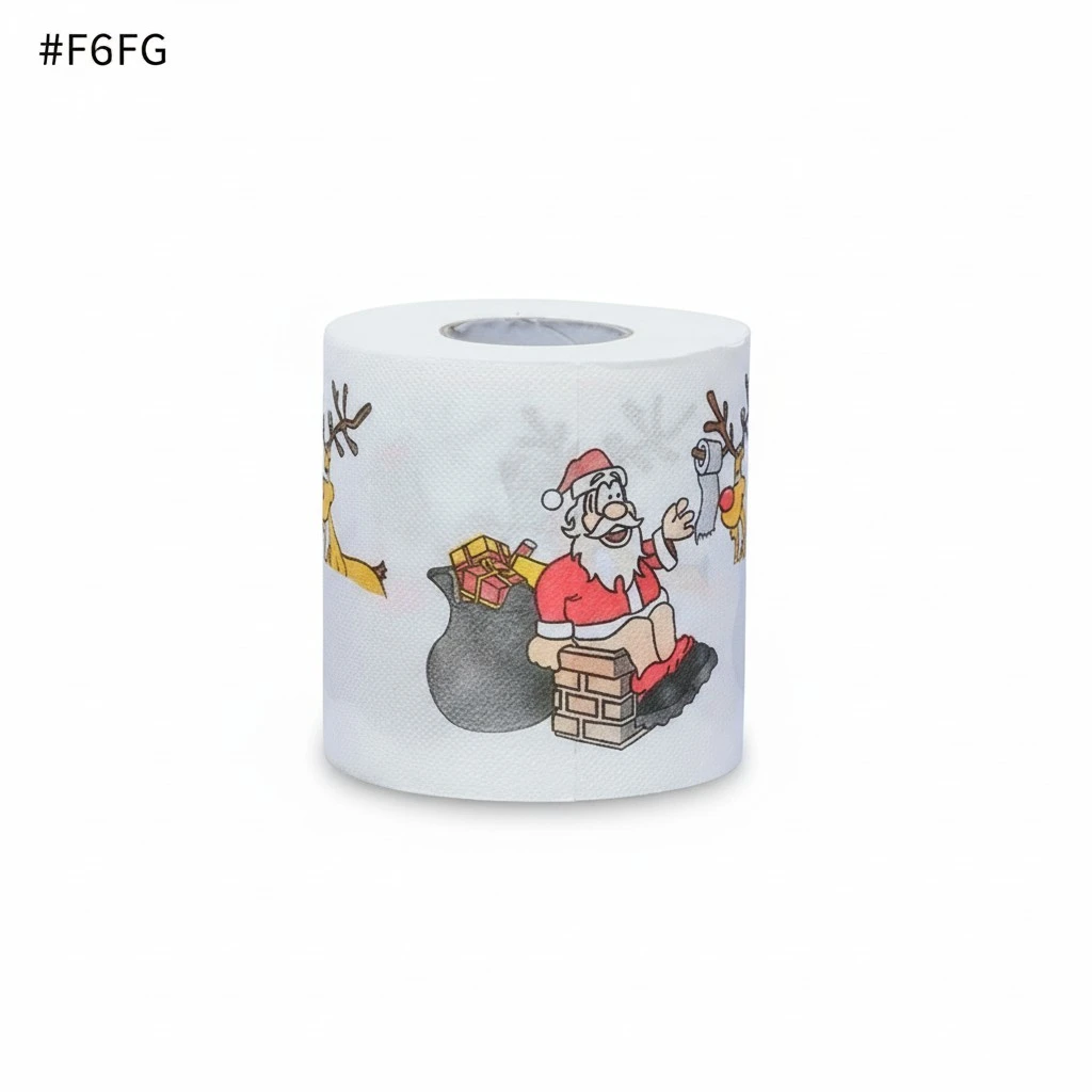 5 Types Home Santa Claus Bath Toilet Paper Christmas Supplies Xmas Decor Tissue Roll (#2)