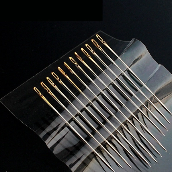 12Pcs/Set Household Sewing Tool Self-threading Needle For Blind & Old People (Silver)
