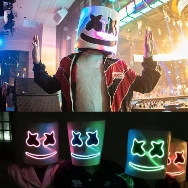 10 Color Ultra-light DJ Interactive Props Make Atmosphere Toy Stage Performance (Headgear White