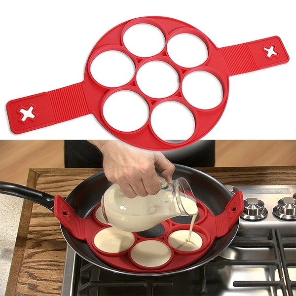 Reusable Food Grade Silicone Non-Stick Pancake Egg Mold Kitchen Cooking Tools (#3)