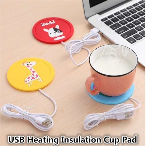 Portable USB Cup Heating Antiskid Cartoon Mat Warm Pad Electric Insulation Coaster (Giraffe)