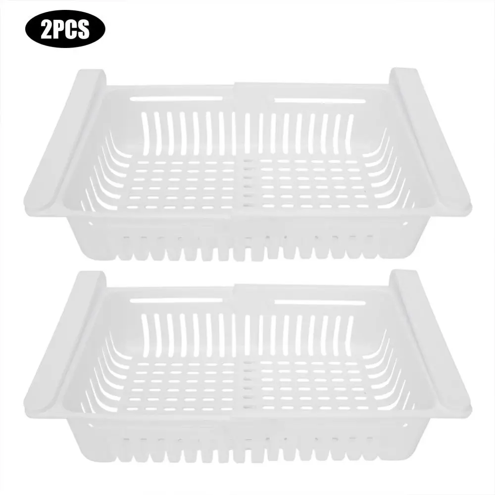 2Pcs Drawer Type Refrigerator Storage Box Shelf Classified Organizer Vegetable Container Holder