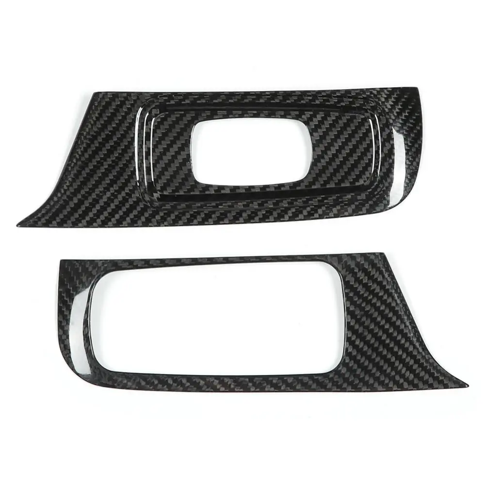 2pcs Real Carbon Fiber Window Switch Panel Cover Trim Fits for Porsche 911 718 16-19