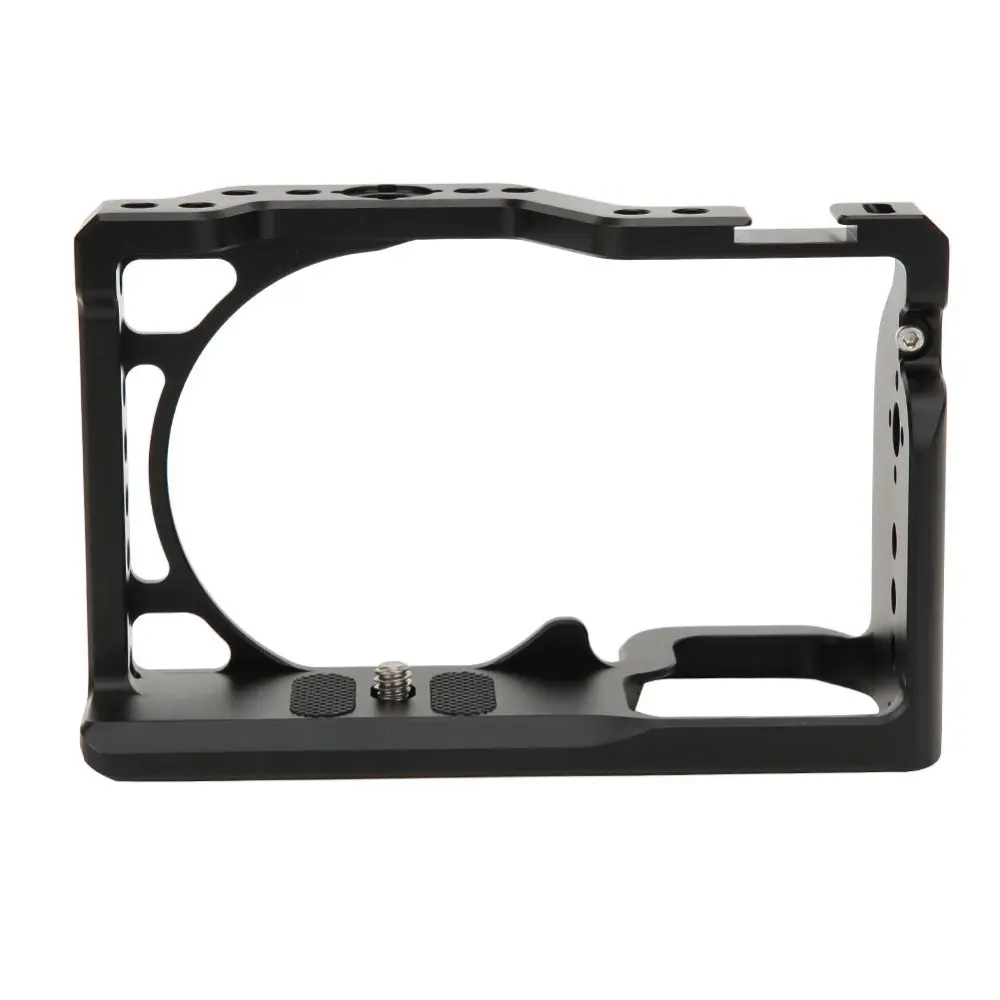 Aluminium Alloy VLOG Cage Cold Shoe Mount Accessory for Sony A6600 Camera