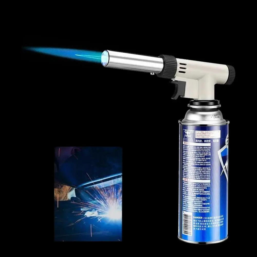 Gas Blow Torch Portable Adjustable Pressure Type Ignition for Outdoors Barbecue 1300℃