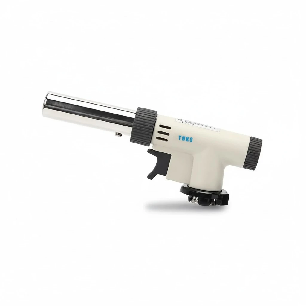 Gas Blow Torch Portable Adjustable Pressure Type Ignition for Outdoors Barbecue 1300℃
