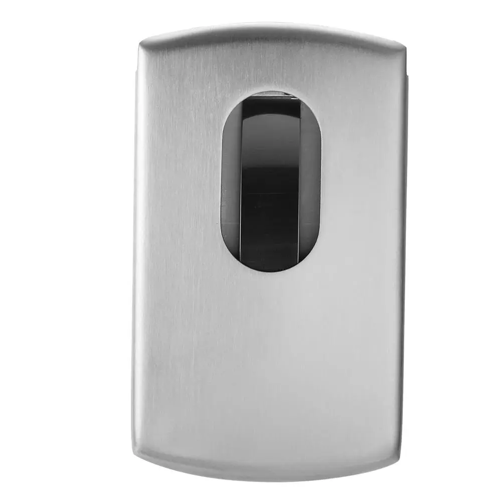 Hand Push Type Business Card Holder Portable Stainless Steel Name Card Case Storage Organizer