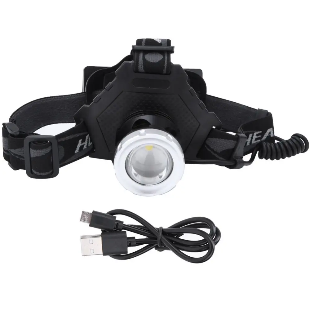 P70 Aluminium Alloy Strong Light USB Charging Head Lamp Waterproof Head-Mounted Multifunction Headlamp