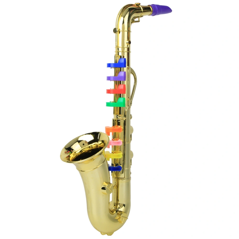 Plastic Children Saxophone Toy Mini Saxophone Sax Children Musical Instrument Toy Gift(Gold )