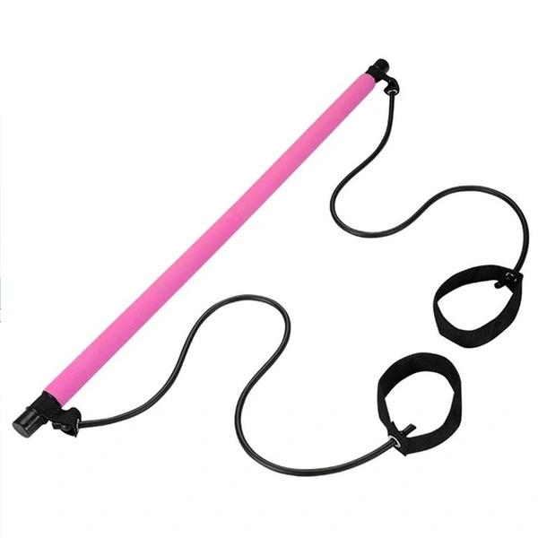 Pilates Resistance bands  Stick Fitness Stick Bodybuilding Yoga Elastic Band (Pink)