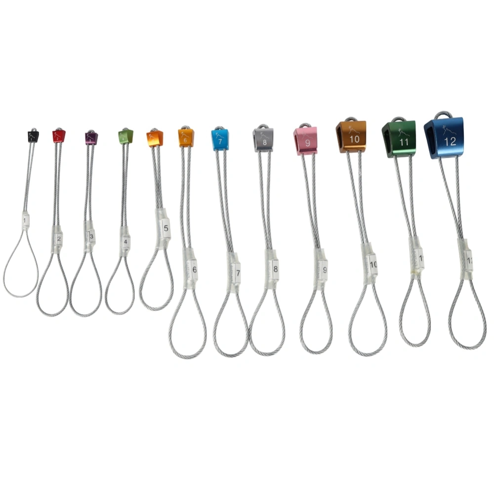 12PCS Different Types Outdoor Mountaineering Rock Plug Fixed Piton Rock Climbing Equipment