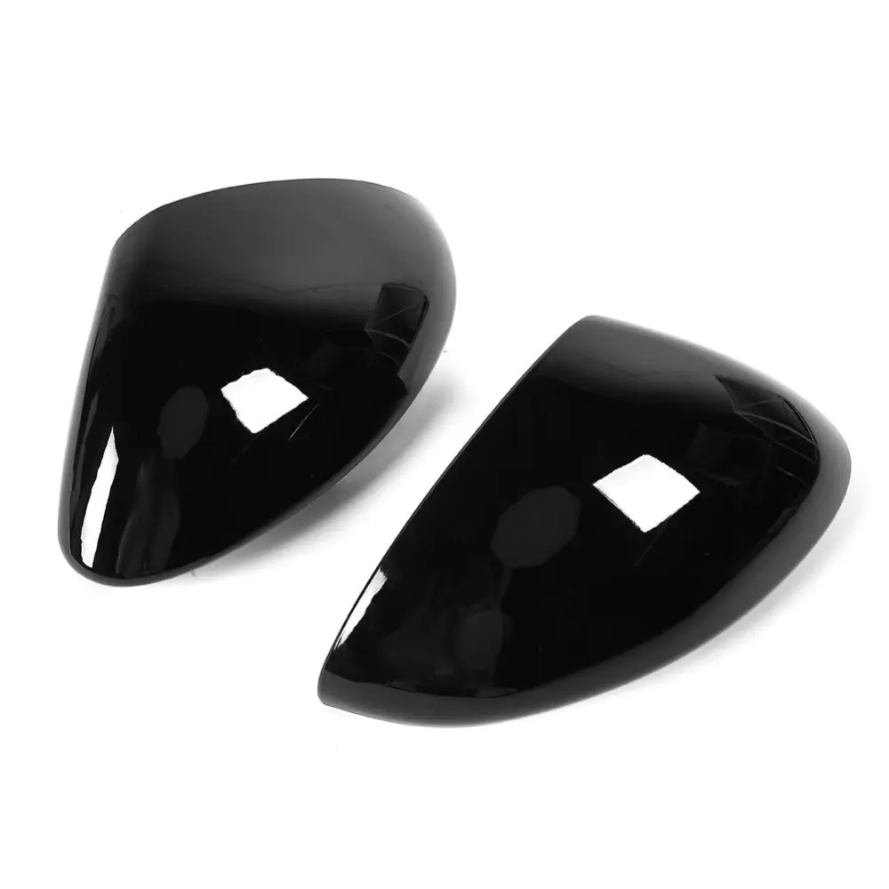 2pcs Car Door Side Rearview Mirror Housing Cap Piano Black Fits for Alfa Romeo Stelvio 17-20