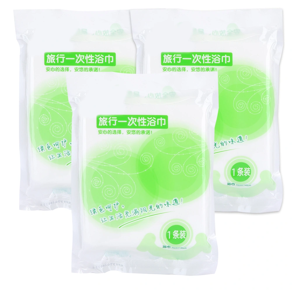 3 Bags Disposable Non-Woven Bath Towel Soft Elastic Portable Outdoor Hotel Travel Towel