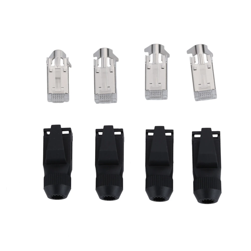 4PCs RJ45 2P07-RJ45 Network Cable Adapter Waterproof Connector for Eletrical Supplies