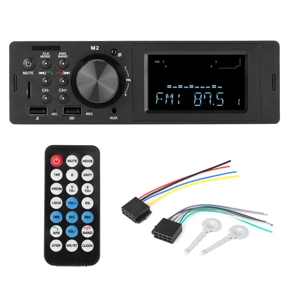 Bluetooth FM Radio Car MP3 Player U Disk Stereo Audio Remote Control Refit for SWM-M2