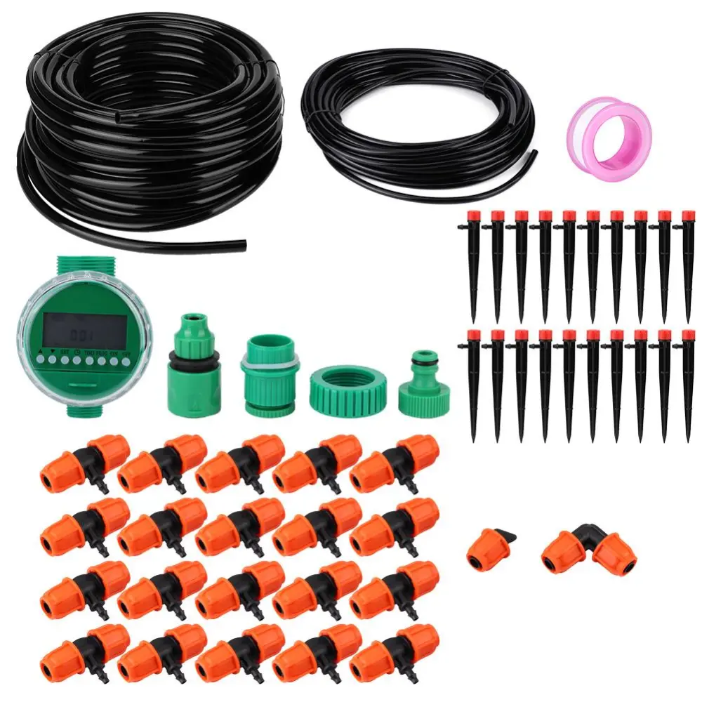 20m Garden Irrigation Water Timer Controller Hose Watering Tool Kit Automatic Drip Irrigation