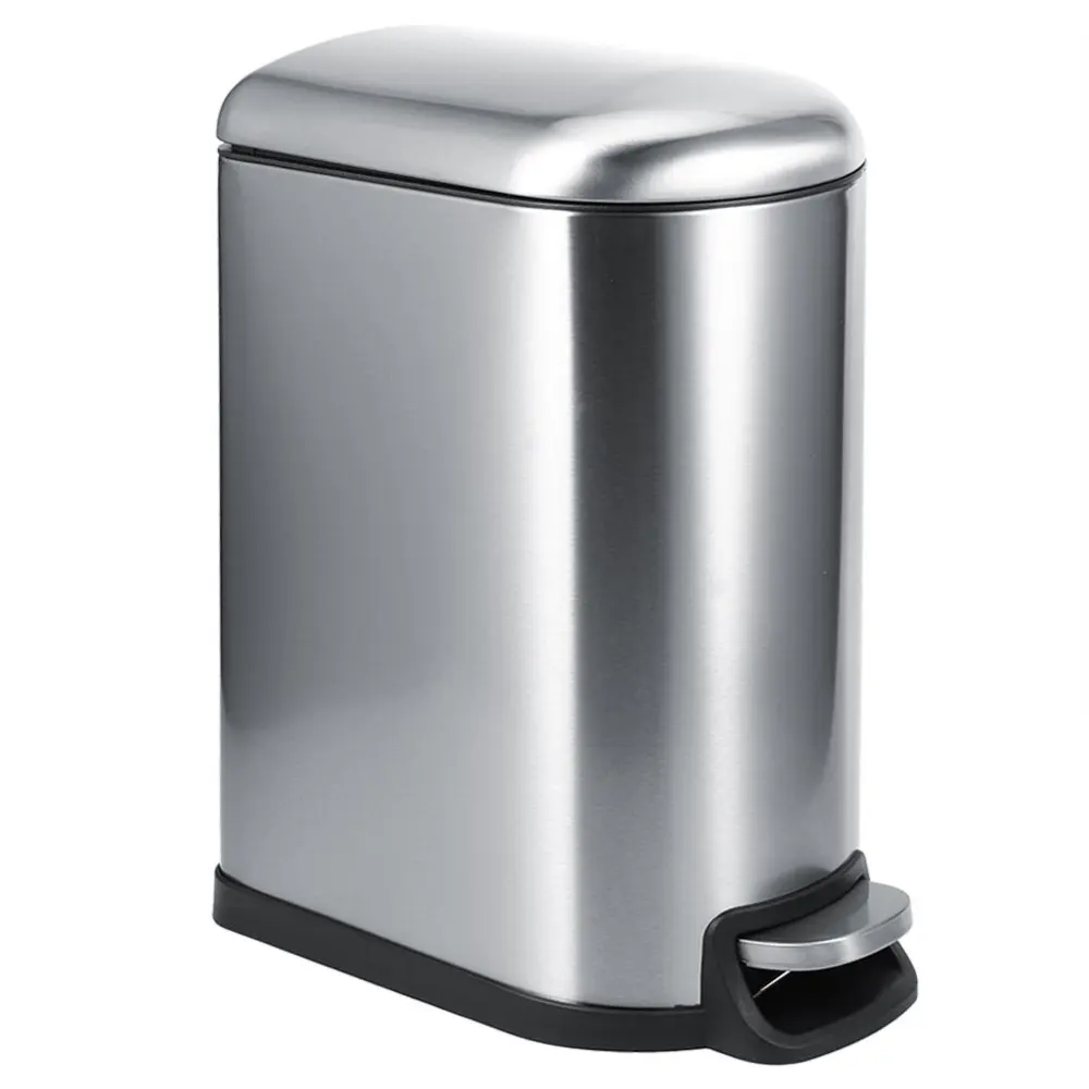 10L Stainless Steel Pedal Rubbish Bin Step Trash Garbage Waste Can for Home Kitchen