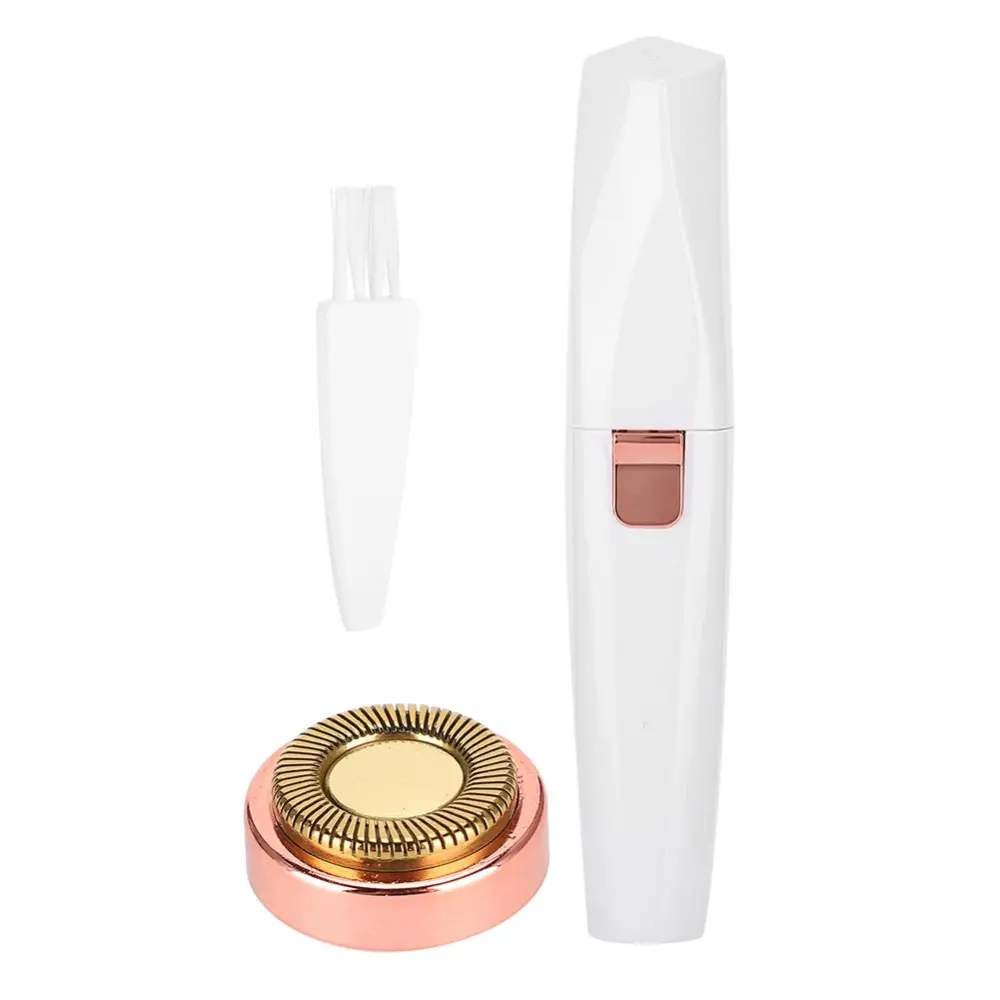 2 in 1 Lipstick Shaped Women Electric Eyebrow Trimmer Hair Removal Machine Shaver