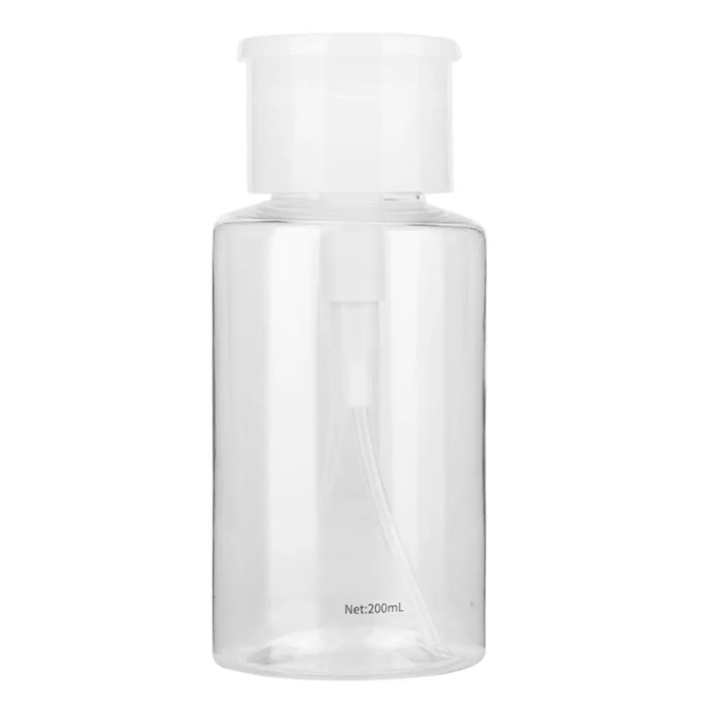 200ml Transparent Press Type Empty Lotion Bottle Portable Toner Cosmetics Storage Bottle for Travel