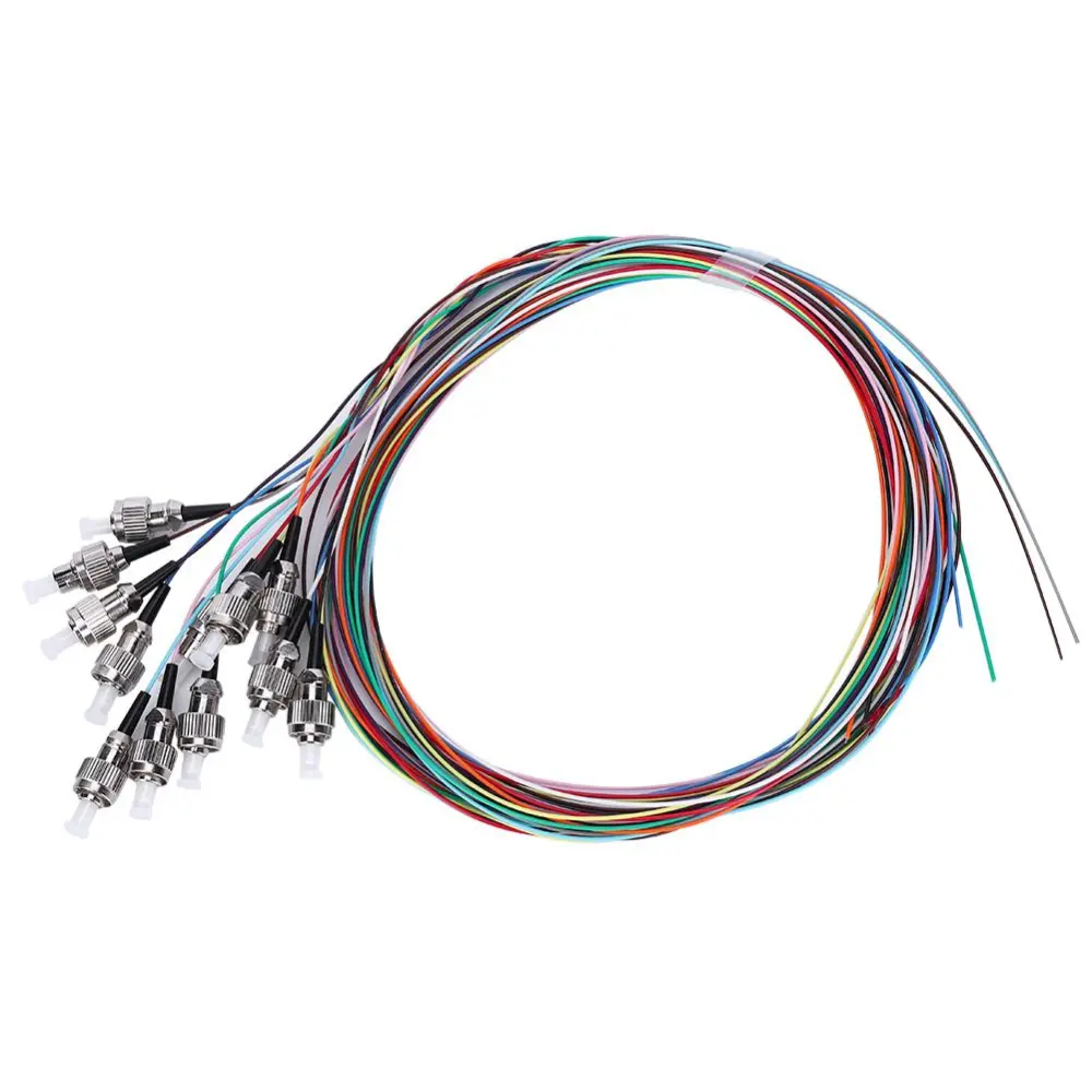 FC/UPC Single Mode Fiber Pigtail Cable 12-Cores Round Head with PVC Outer Shell