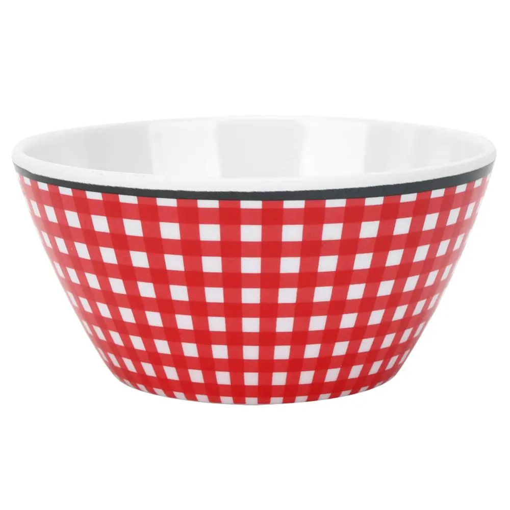 148x72mm Beautiful Pattern Food Bowl Salad Container Kitchen Tableware for Home Restaurant(Red Plaid )