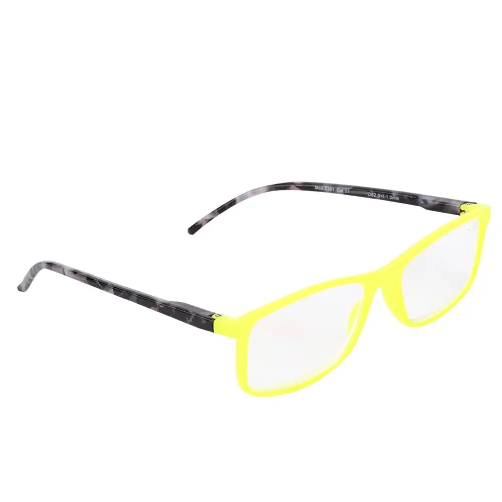 Unisex Reading Glasses Ultralight Portable Clear Lens Elder Glasses for Men Women(Yellow +300)