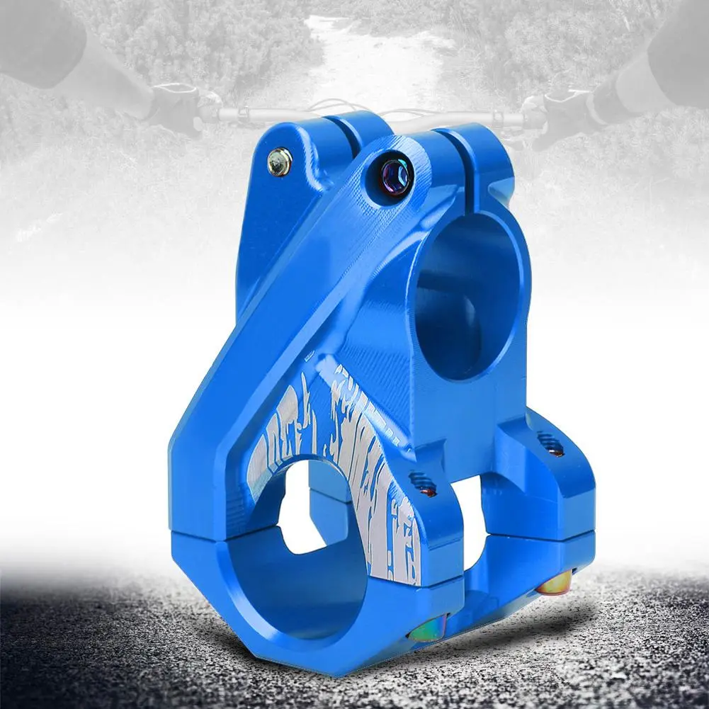 Aluminium Alloy Ultralight Hollow Bicycle Short Handlebar Stem Bike Cycling Accessory(Blue )